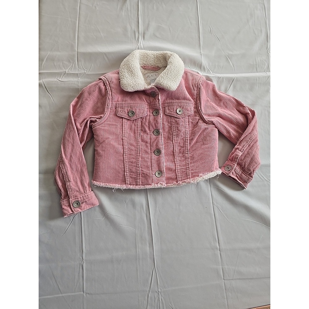 TCP Children's Place Girls Corduroy  Jacket Pink Size 4 Sherpa Lined Coat